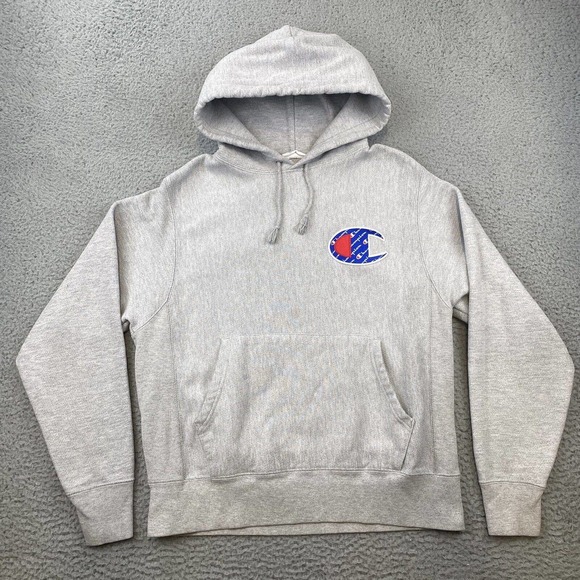 Champion Other - Champion Big Logo Gray Reverse Weave Hoodie Size Medium Heavyweight